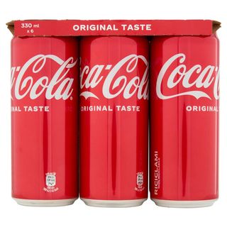 6 Lattine di Coca Cola da 33 cl