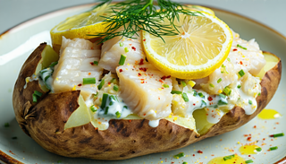 Batata Recheada Bacalhau