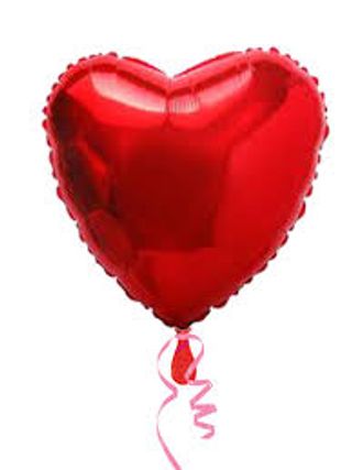 Helij balon srce crveno 46 cm