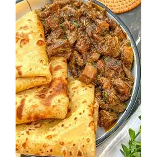Chapati + Beef Wet Fry + Tea Pot