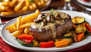 Faux Filet à La Sauce Champignon