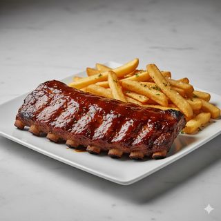 Rack De Costillas Con Salsa Barbacoa