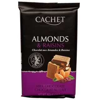 Шоколад Cachet Молочний Мигдаль І Родзинки (300г)