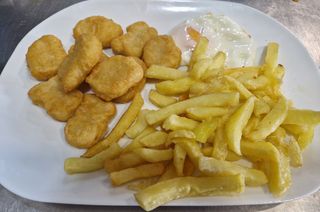 Nuggets patatas y huevo