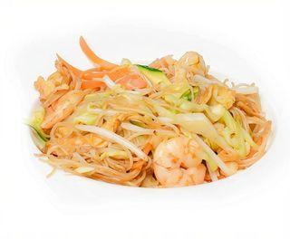 97. Spaghetti di riso con verdure