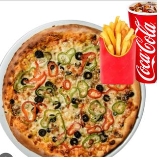 Menú Pizza Mediana con patata y lata