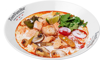 Том Ям  с лососем