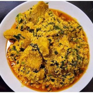 Egusi + Beef + swallow 