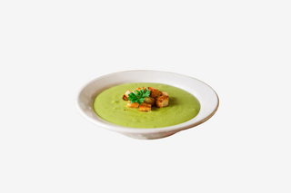 Supă cremă de zucchini cu somon