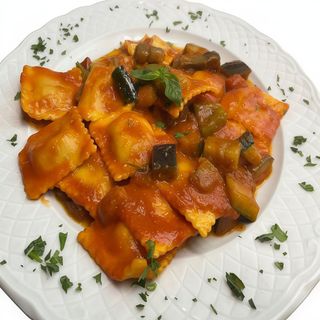 pasta rellena alfredo