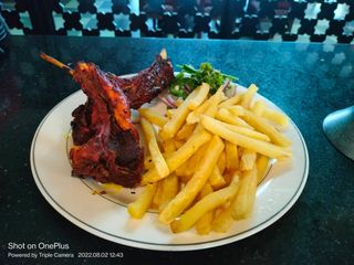 Goat Ribs 2 Pcs + Chips