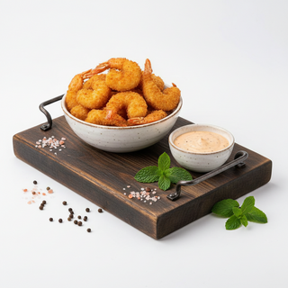 Creveți în crustă panko