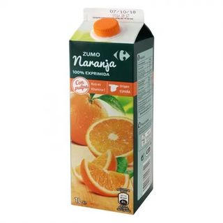 Zumo de Naranja con Pulpa Carrefour Brik 1 L.
