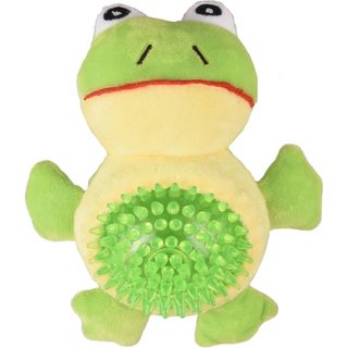 OUTLET FLAMINGO Igračka za kućne ljubimce Ando, žaba, zelena, 14x16cm (KOD FLA519506)