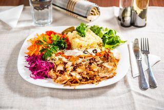 Shaorma la farfurie cu orez