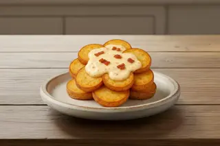 Patate dollar fritte con maionese al bacon