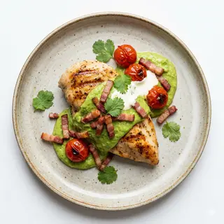 Pechuga De Pollo Con Salsa De Aguacate