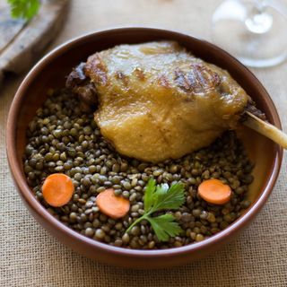 Lentilles avec poulet 