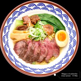 12 C.  Wagyu A La Plancha Miso Ramen