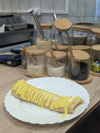 Posna palačinka jagoda i vanilija