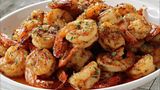 Crispy prawns with ginger and garlic