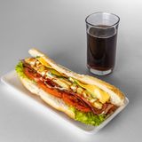 Тост с бекон + кока кола (500мл)