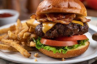 Bacon Cheeseburger + Cartofi Pai