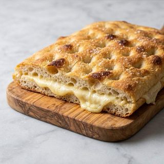 Schiacciata con formaggio menù