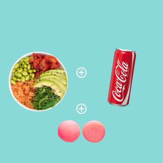 Pokè bowl regular con mochi e bevanda