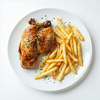 Mezzo  pollo e patatine