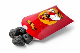 Black cheese nuggets