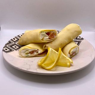 Crepes with salmon
