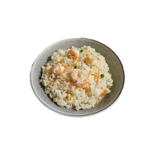 Arroz frito con gambas