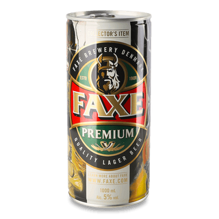 Пиво Faxe «Преміум» світле з/б (1л)