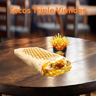 Tacos Triple Viandes + Frites