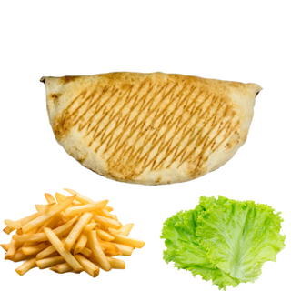 Rollo wegetariańskie z frytkami średni