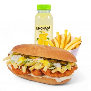 Meniu Sandviș cu Șnițel de Pui