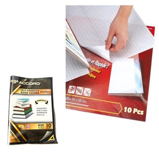10 Pcs Protege Livre Adhesif Transparent