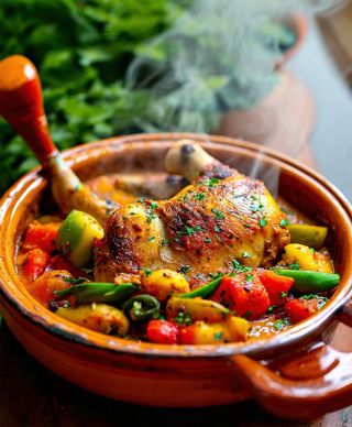 Pollo, verdure di stagione