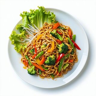 Fried chinese noodles withvegetables