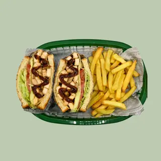 Sándwich de Pollo BBQ + Patatas Fritas