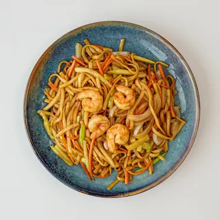 allarines fritos con gambas