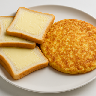 Spanish Omelette with 4 slice Margarine spread Bread