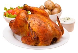 Pollo asado sin patatas 