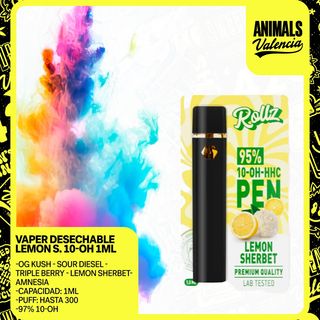 Vaper Desechable Lemon Sherbet 10-OH 97% 1Ml
