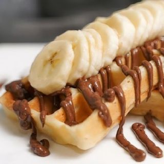 Waffle Bruxelas Nutella Banana