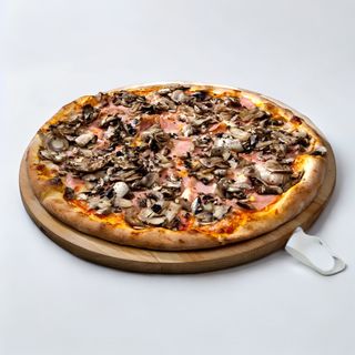 Pizza 1+1 Prosciutto e funghi