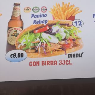 Panino kebap con birra a scelta