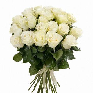 15 białych róż ( długość 50-60 cm ) 