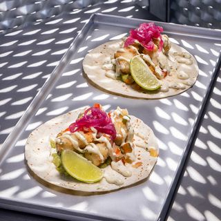 Fish tempura tacos
